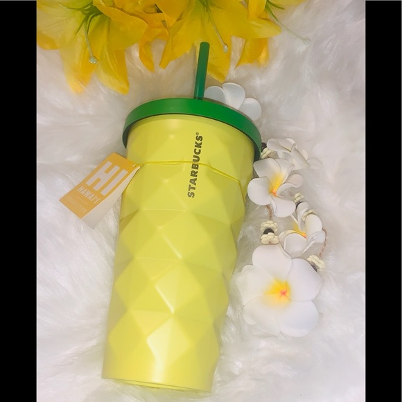 Starbucks Hawaii Pineapple Stainless Cup Steel Studded Tumbler 16oz Discontinued - Picture 13 of 15